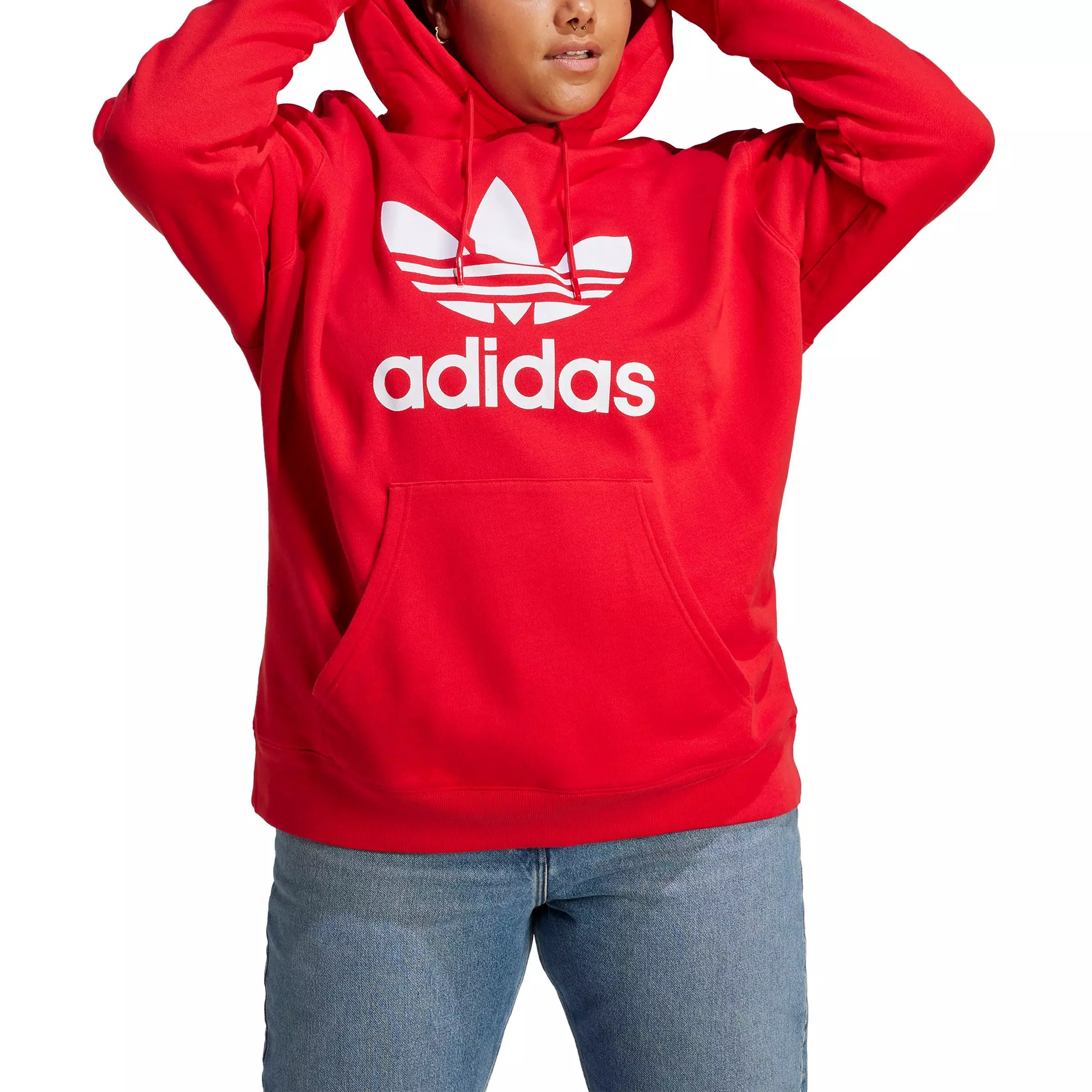 Red adidas cheap hoodie womens